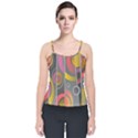 Abstract Colorful Background Grey Velvet Spaghetti Strap Top View1