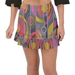 Abstract Colorful Background Grey Fishtail Mini Chiffon Skirt by HermanTelo