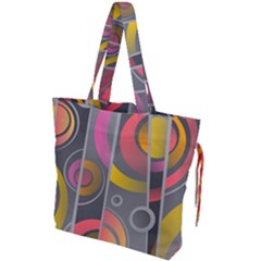 Abstract Colorful Background Grey Drawstring Tote Bag