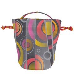 Abstract Colorful Background Grey Drawstring Bucket Bag