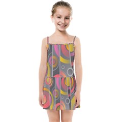 Abstract Colorful Background Grey Kids  Summer Sun Dress