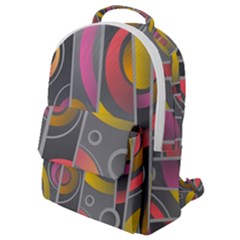 Abstract Colorful Background Grey Flap Pocket Backpack (small) by HermanTelo