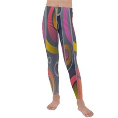 Abstract Colorful Background Grey Kids  Lightweight Velour Leggings