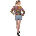 Abstract Colorful Background Grey Banded Bottom Chiffon Top View2