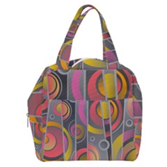 Abstract Colorful Background Grey Boxy Hand Bag