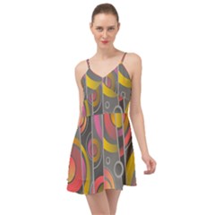 Abstract Colorful Background Grey Summer Time Chiffon Dress by HermanTelo