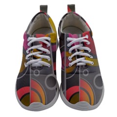 Abstract Colorful Background Grey Women Athletic Shoes