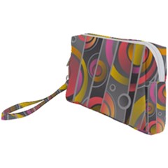 Abstract Colorful Background Grey Wristlet Pouch Bag (small)