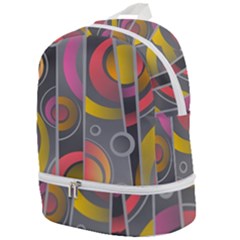 Abstract Colorful Background Grey Zip Bottom Backpack