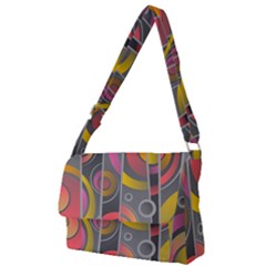 Abstract Colorful Background Grey Full Print Messenger Bag (l)