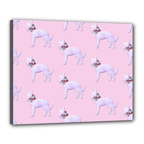 Dogs Pets Anima Animal Cute Canvas 20  X 16  (stretched)