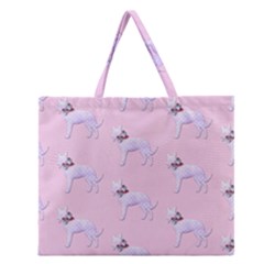 Dogs Pets Anima Animal Cute Zipper Large Tote Bag