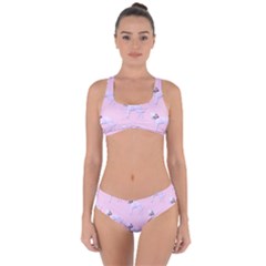 Dogs Pets Anima Animal Cute Criss Cross Bikini Set