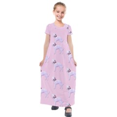 Dogs Pets Anima Animal Cute Kids  Short Sleeve Maxi Dress by HermanTelo