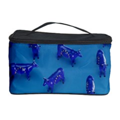 Cow Illustration Blue Cosmetic Storage