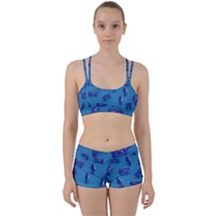 Cow Illustration Blue Perfect Fit Gym Set