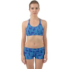 Cow Illustration Blue Back Web Gym Set