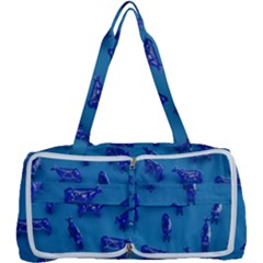 Cow Illustration Blue Multi Function Bag