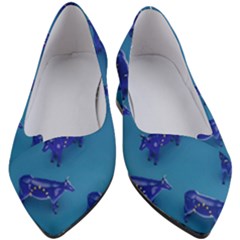 Cow Illustration Blue Women s Block Heels  by HermanTelo