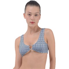 Pattern Shapes Ring Detail Bikini Top