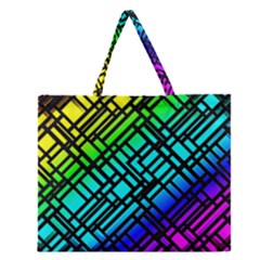 Background Texture Colour Zipper Large Tote Bag