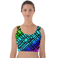 Background Texture Colour Velvet Crop Top