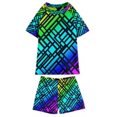 Background Texture Colour Kids  Swim Tee And Shorts Set