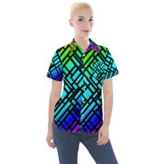 Background Texture Colour Women s Short Sleeve Pocket Shirt