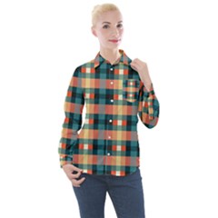 Texture Red Women s Long Sleeve Pocket Shirt