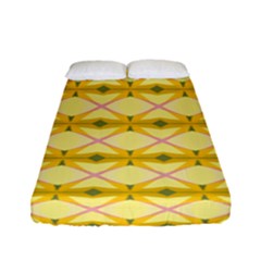 Pattern Pink Yellow Fitted Sheet (full/ Double Size) by HermanTelo