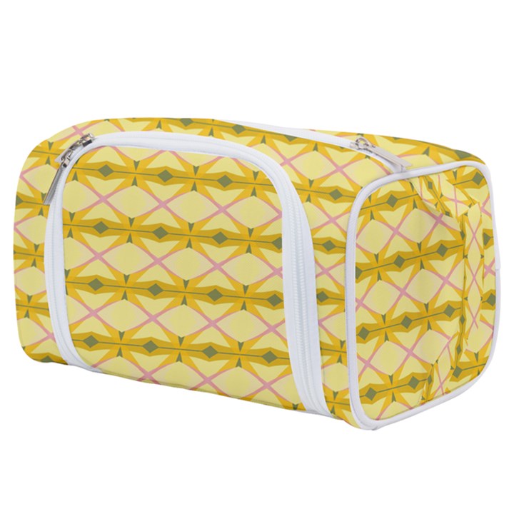 Pattern Pink Yellow Toiletries Pouch