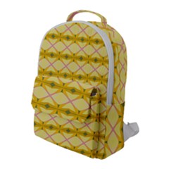 Pattern Pink Yellow Flap Pocket Backpack (large) by HermanTelo