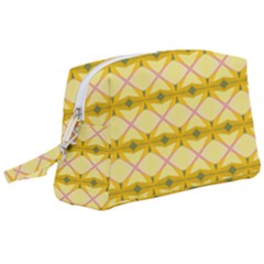 Pattern Pink Yellow Wristlet Pouch Bag (large)