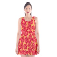 Valentine Heart Rose Scoop Neck Skater Dress by trulycreative