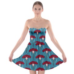 Cute Cartoon Flower Strapless Bra Top Dress by trulycreative