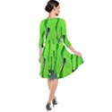 Slimed Quarter Sleeve Waist Band Dress View2