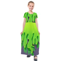 Slimed Kids  Short Sleeve Maxi Dress by VeataAtticus