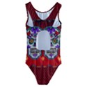 Awesome Sugar Skull With Hearts Kids  Cut-Out Back One Piece Swimsuit View2