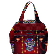 Awesome Sugar Skull With Hearts Boxy Hand Bag