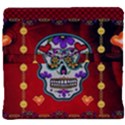 Awesome Sugar Skull With Hearts Back Support Cushion View4