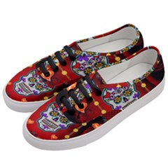 Awesome Sugar Skull With Hearts Women s Classic Low Top Sneakers by FantasyWorld7