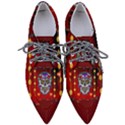 Awesome Sugar Skull With Hearts Women s Pointed Oxford Shoes View1