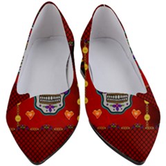 Awesome Sugar Skull With Hearts Women s Block Heels 