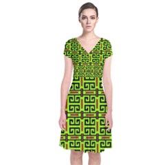 Ab 64 2 Short Sleeve Front Wrap Dress by ArtworkByPatrick