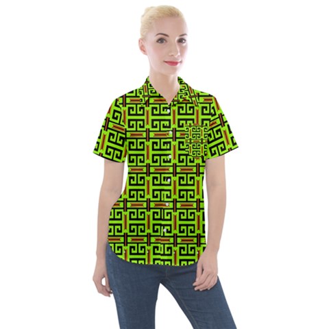 Ab 64 2 Women s Short Sleeve Pocket Shirt by ArtworkByPatrick