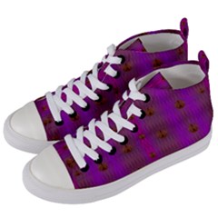 Peace Is Cool Again And Decorative Women s Mid-top Canvas Sneakers