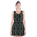 Outer Space Alien Black Scoop Neck Skater Dress View1