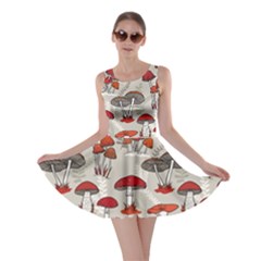 Mushroom Silver Skater Dress