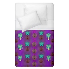 Peace Is Cool Again And Decorative Flowers Duvet Cover (single Size) by pepitasart