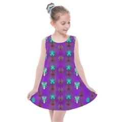 Peace Is Cool Again And Decorative Flowers Kids  Summer Dress by pepitasart